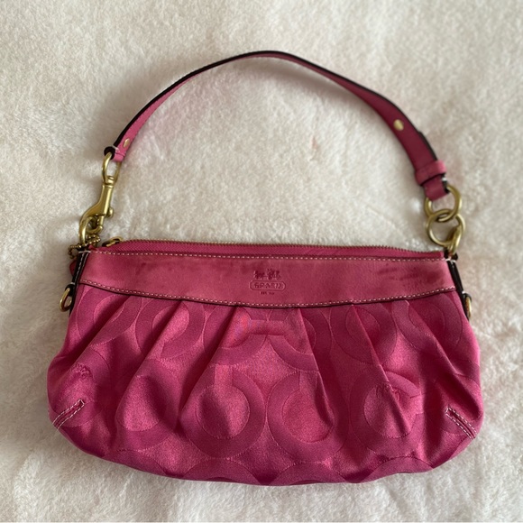 Coach Handbags - Coach Madison Op Art Signature Baguette | GUC